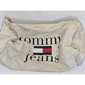Vintage Tommy Hilfiger Duffel Bag 90s Large Spellout Tommy Jeans Y2K